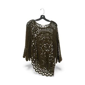 Westport Olive Crochet Poncho